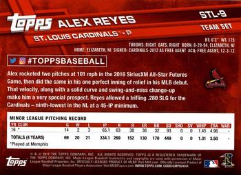 2017 Topps St. Louis Cardinals #STL-9 Alex Reyes Back
