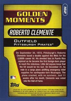 2001 Topps Opening Day #162 Roberto Clemente Back