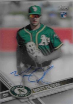 2017 Topps Clearly Authentic #CAAU-MO Matt Olson Front