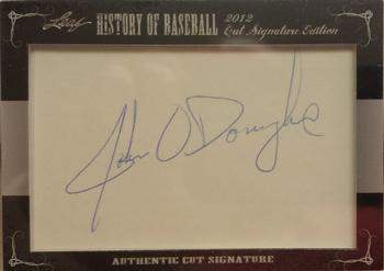 2012 Leaf Cut Signature History of Baseball #NNO John O'Donoghue Front
