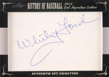 2012 Leaf Cut Signature History of Baseball #NNO Whitey Ford Front