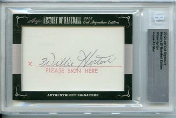 2012 Leaf Cut Signature History of Baseball #NNO Willie Horton Front