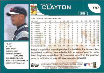 2001 Topps Traded & Rookies #T10 Royce Clayton Back