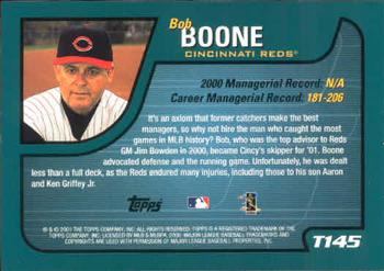 2001 Topps Traded & Rookies #T145 Bob Boone Back