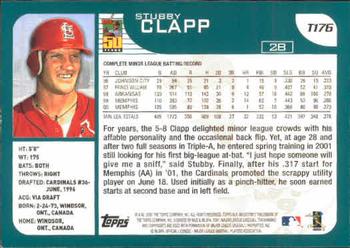 2001 Topps Traded & Rookies #T176 Stubby Clapp Back