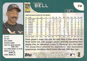 2001 Topps Traded & Rookies #T4 Derek Bell Back