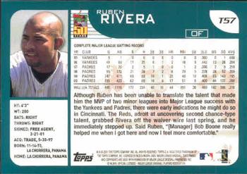 2001 Topps Traded & Rookies #T57 Ruben Rivera Back
