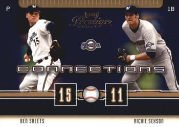 2003 Playoff Prestige - Connections #C-35 Richie Sexson / Ben Sheets Front