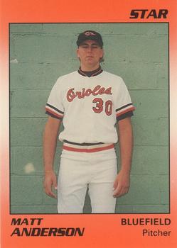 1990 Star Bluefield Orioles #1 Matt Anderson Front