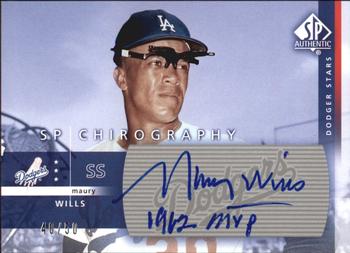 2003 SP Authentic - Chirography Dodgers Stars Silver #MW Maury Wills Front