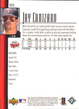 2001 Upper Deck #353 Jay Canizaro Back