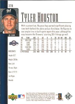 2001 Upper Deck #378 Tyler Houston Back