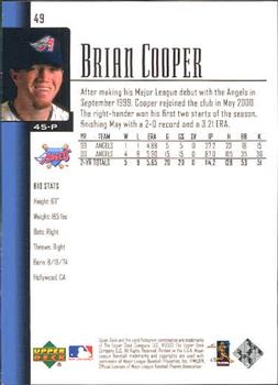 2001 Upper Deck #49 Brian Cooper Back