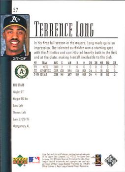 2001 Upper Deck #57 Terrence Long Back