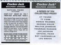2005 Cracker Jack Ballpark Legends #NNO Satchel Paige Back