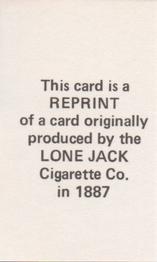 1988 Fritsch 1887 Lone Jack Cigarette (N370) Reprint #NNO Nat Hudson Back