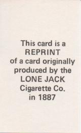 1988 Fritsch 1887 Lone Jack Cigarette (N370) Reprint #NNO Rudy Kemmler Back