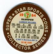 1984 7-Eleven Super Star Sports Coins: West Region #VII K Steve Garvey Back