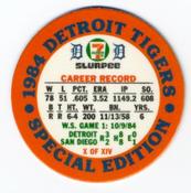 1985 7-Eleven Detroit Tigers Special Edition Coins #X Dan Petry Back