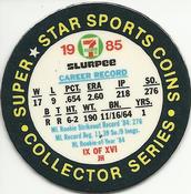 1985 7-Eleven Super Star Sports Coins: East Region #IX JH Dwight Gooden Back