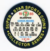 1985 7-Eleven Super Star Sports Coins: East Region #X JH Keith Hernandez Back