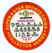 1985 7-Eleven Super Star Sports Coins: Great Lakes Region #X AC Pete Rose Back