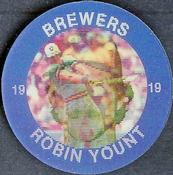 1985 7-Eleven Super Star Sports Coins: Great Lakes Region #XVI AC Robin Yount Front