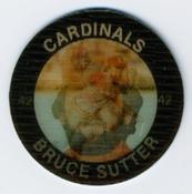 1985 7-Eleven Super Star Sports Coins: Southeast Region #IV DT Bruce Sutter Front