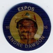 1985 7-Eleven Super Star Sports Coins: Southeast Region #VII DT Andre Dawson Front