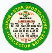 1985 7-Eleven Super Star Sports Coins: West Region #VIII DH Steve Garvey Back
