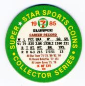 1985 7-Eleven Super Star Sports Coins: West Region #IX DH Rich Gossage Back
