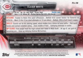 2017 Bowman - Paper Prospect Autographs #PA-IW Isaiah White Back