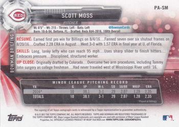2017 Bowman - Paper Prospect Autographs #PA-SM Scott Moss Back