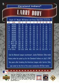 2003 SP Legendary Cuts - Blue #75 Larry Doby Back