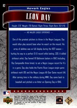 2003 SP Legendary Cuts - Blue #82 Leon Day Back