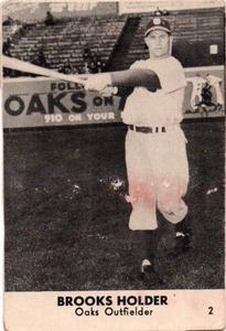 1948 Smith's Oakland Oaks #2 Brooks Holder Front