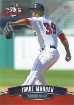 2016 Choice Pawtucket Red Sox #15 Jorge Marban Front