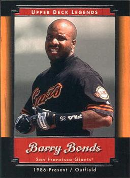 2001 Upper Deck Legends #72 Barry Bonds Front