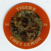 1987 7-Eleven Super Star Sports Coins: Detroit Region #VI HS Chet Lemon Front