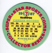 1987 7-Eleven Super Star Sports Coins: West Region #I AH Doug DeCinces Back