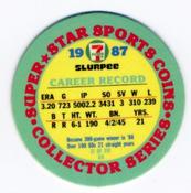 1987 7-Eleven Super Star Sports Coins: West Region #XI AH Don Sutton Back