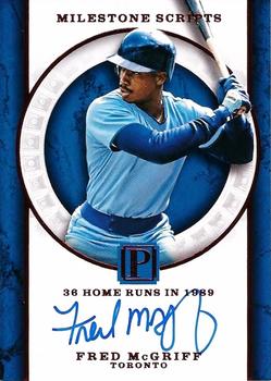 2016 Panini Pantheon - Milestone Scripts Red #MS-FM Fred McGriff Front