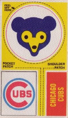 1968-72 Fleer Cloth Baseball Emblems Tallboys #NNO Chicago Cubs Front