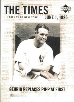 2001 Upper Deck Legends of New York #171 Lou Gehrig Front