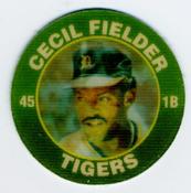 1991 Score 7-Eleven Superstar Action Coins: Midwest Region #3 WS Cecil Fielder Front