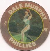 1991 Score 7-Eleven Superstar Action Coins: Northeast Region #13 RL Dale Murphy Front