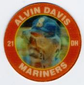 1991 Score 7-Eleven Superstar Action Coins: Northwest Region #3 SM Alvin Davis Front