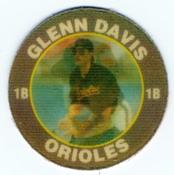 1991 Score 7-Eleven Superstar Action Coins: Texas Region #5 BJ Glenn Davis Front