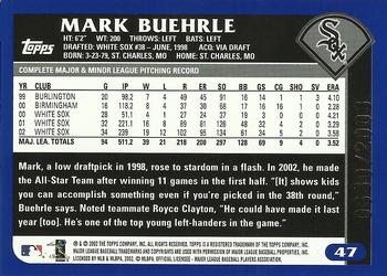 2003 Topps - Gold #47 Mark Buehrle Back