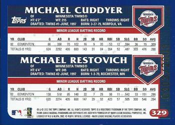 2003 Topps - Gold #329 Michael Cuddyer / Michael Restovich Back